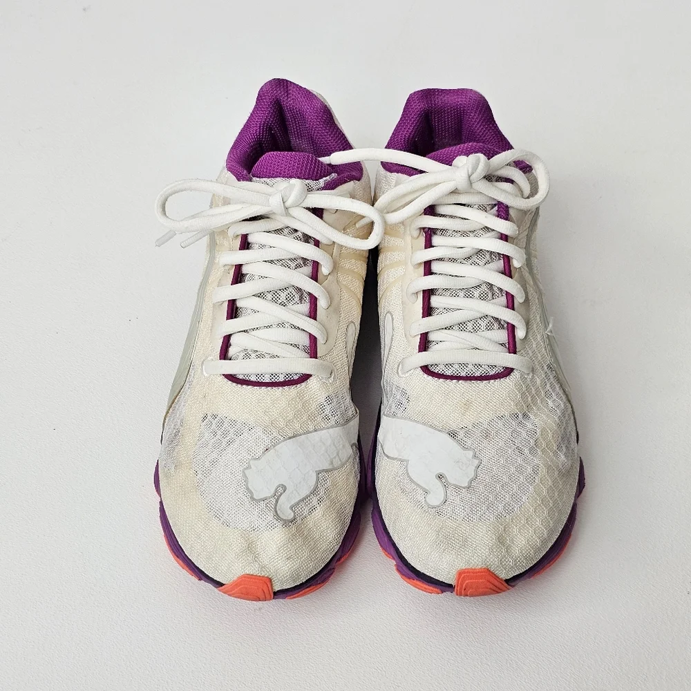 Puma Complete Running Shoes Women 7.5 Ortholite Purple Orange Sneakers